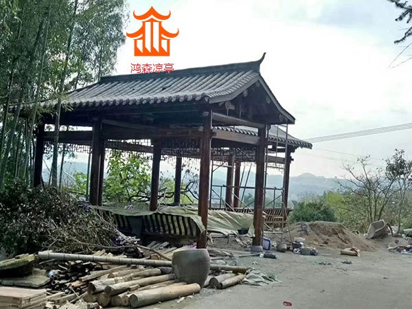 古建水榭亭