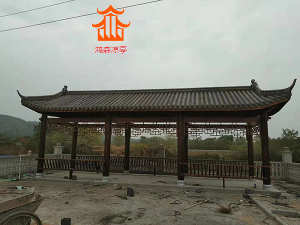古建水榭亭